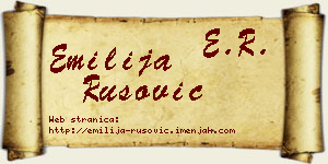 Emilija Rusović vizit kartica